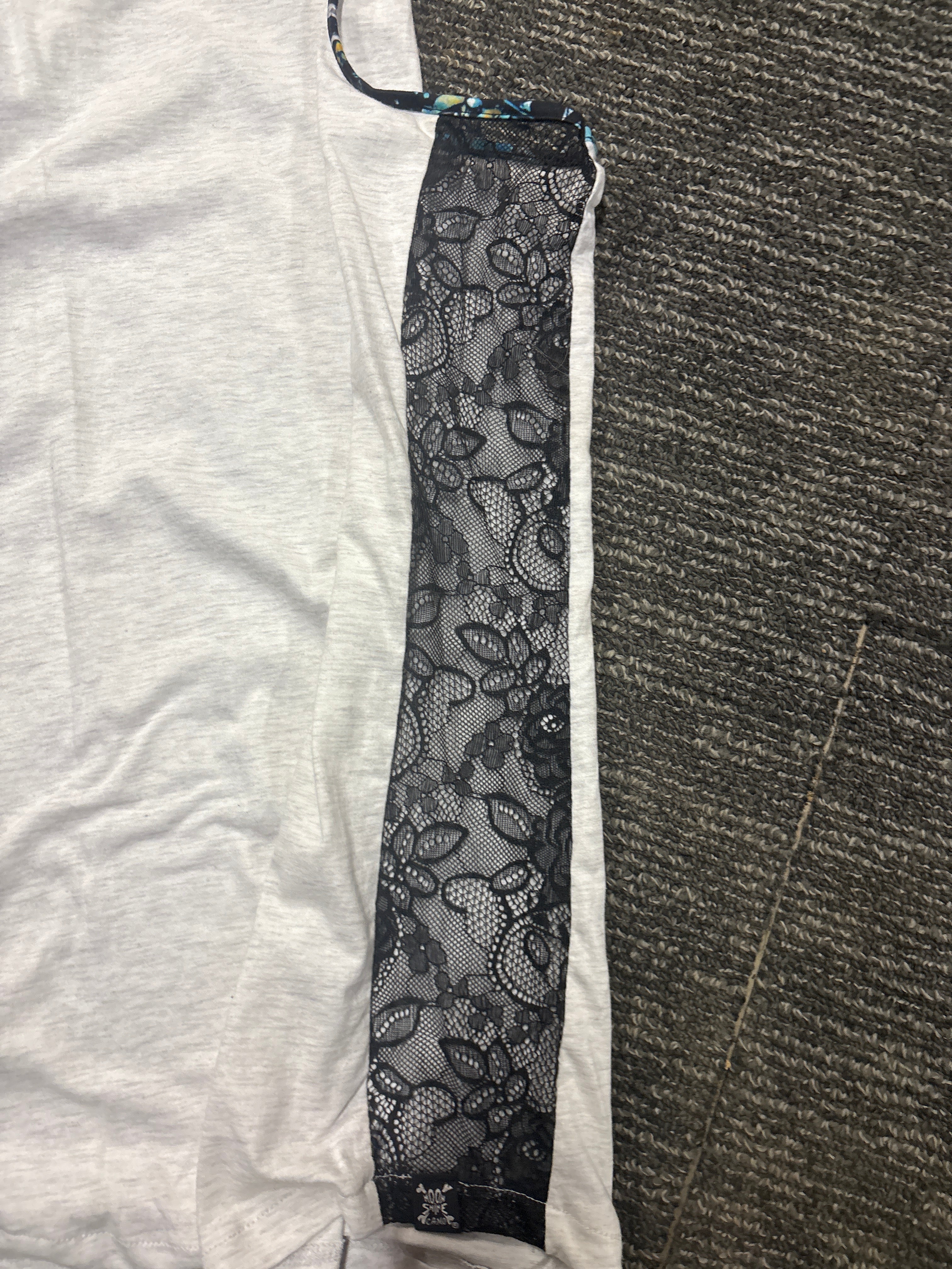 Camo white singlet with mesh sides