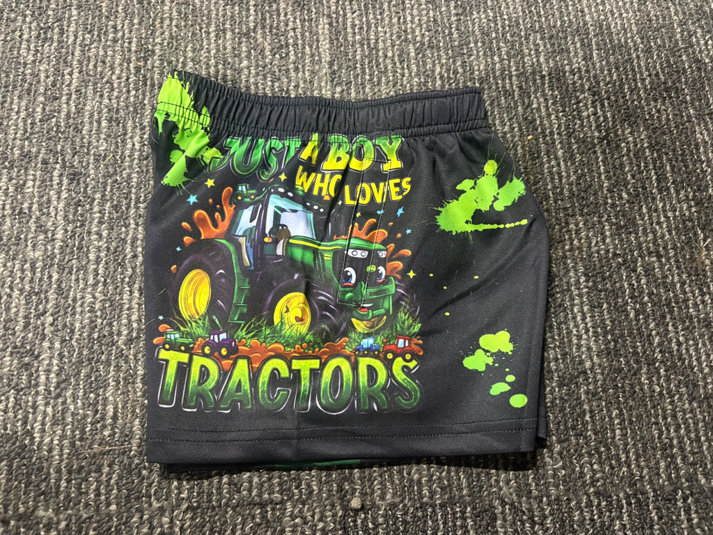Footy shorts - just a boy who like tractors