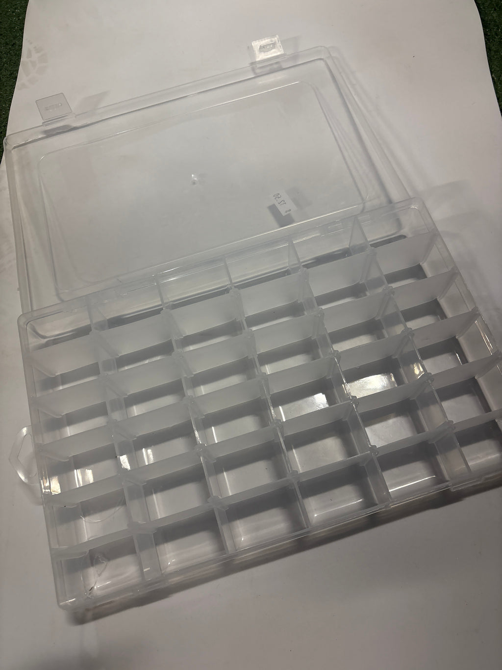 Clear plastic large tackle box