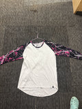 White/camo long sleeve tee
