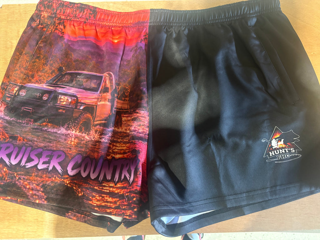 Footy shorts - Cruiser Country- purple