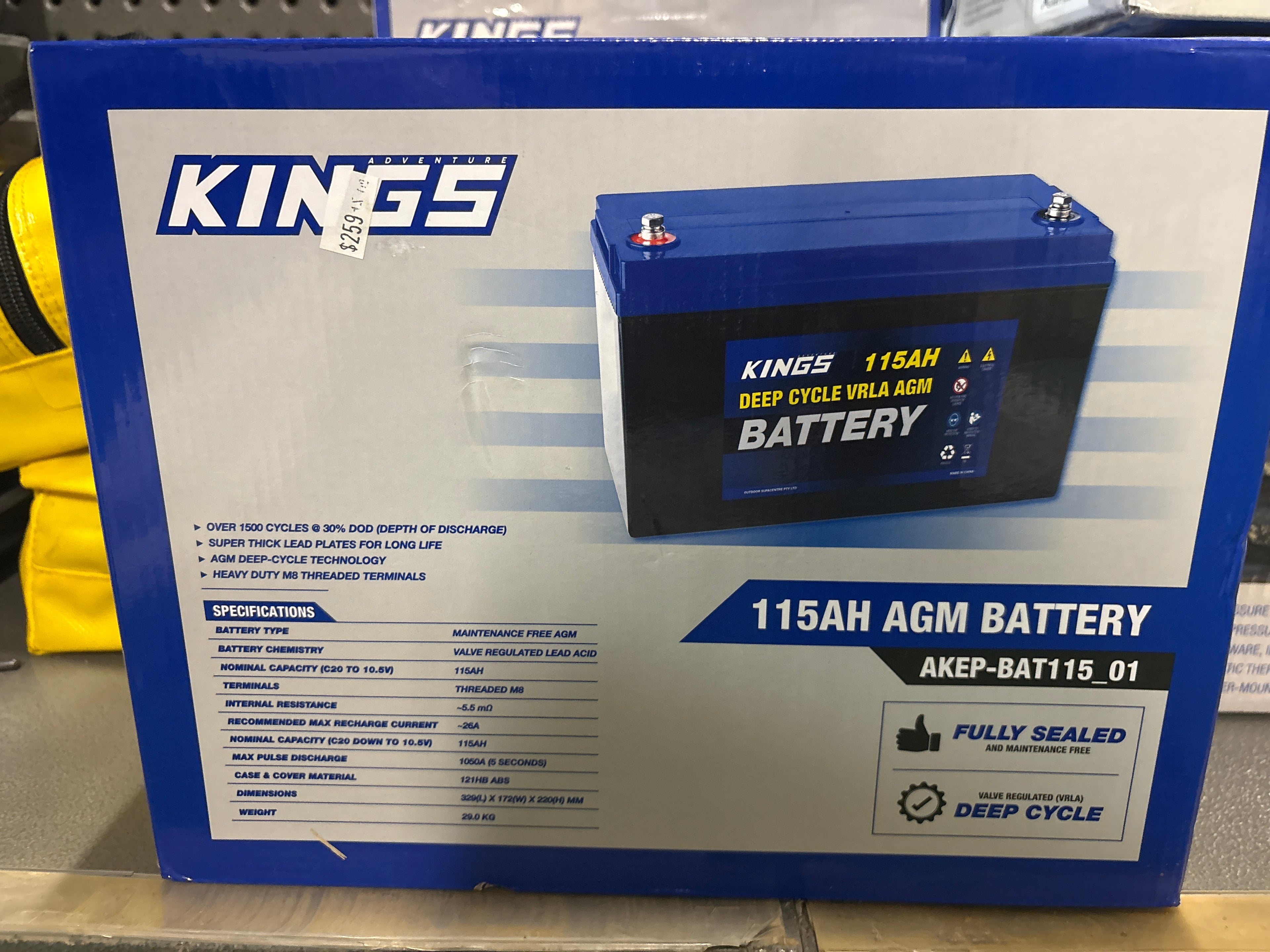 Kings AGM battery 115AH