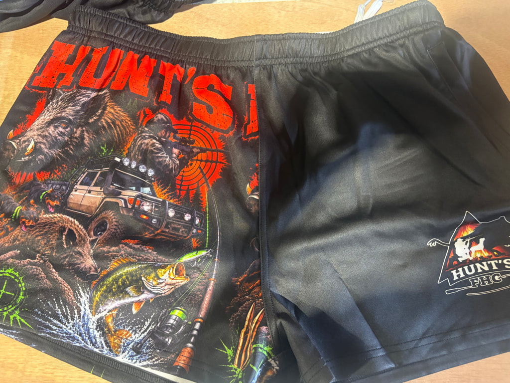 Footy shorts - Orange Hunter