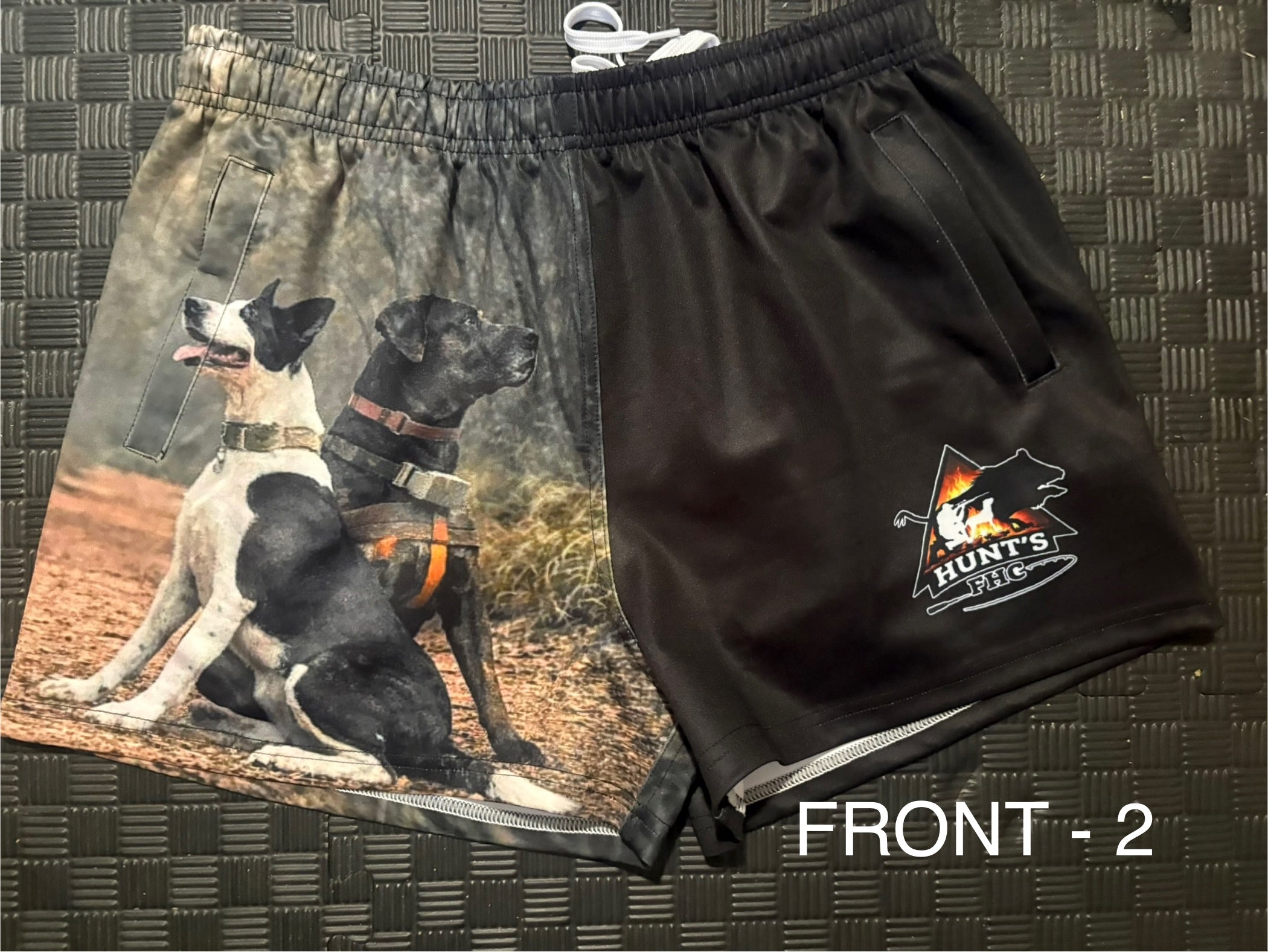 zip pocket footy shorts