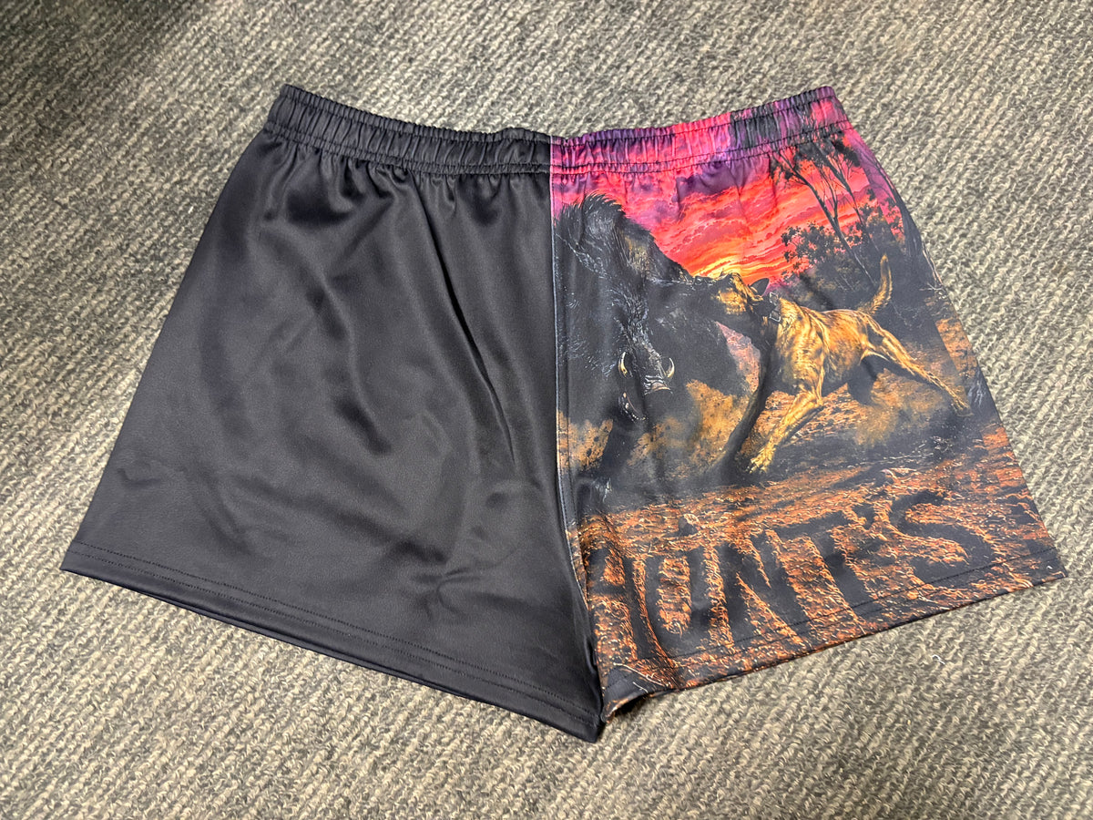 Footy shorts - Hunts pig