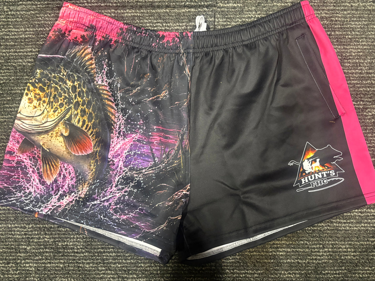 Footy shorts - Pink Fish