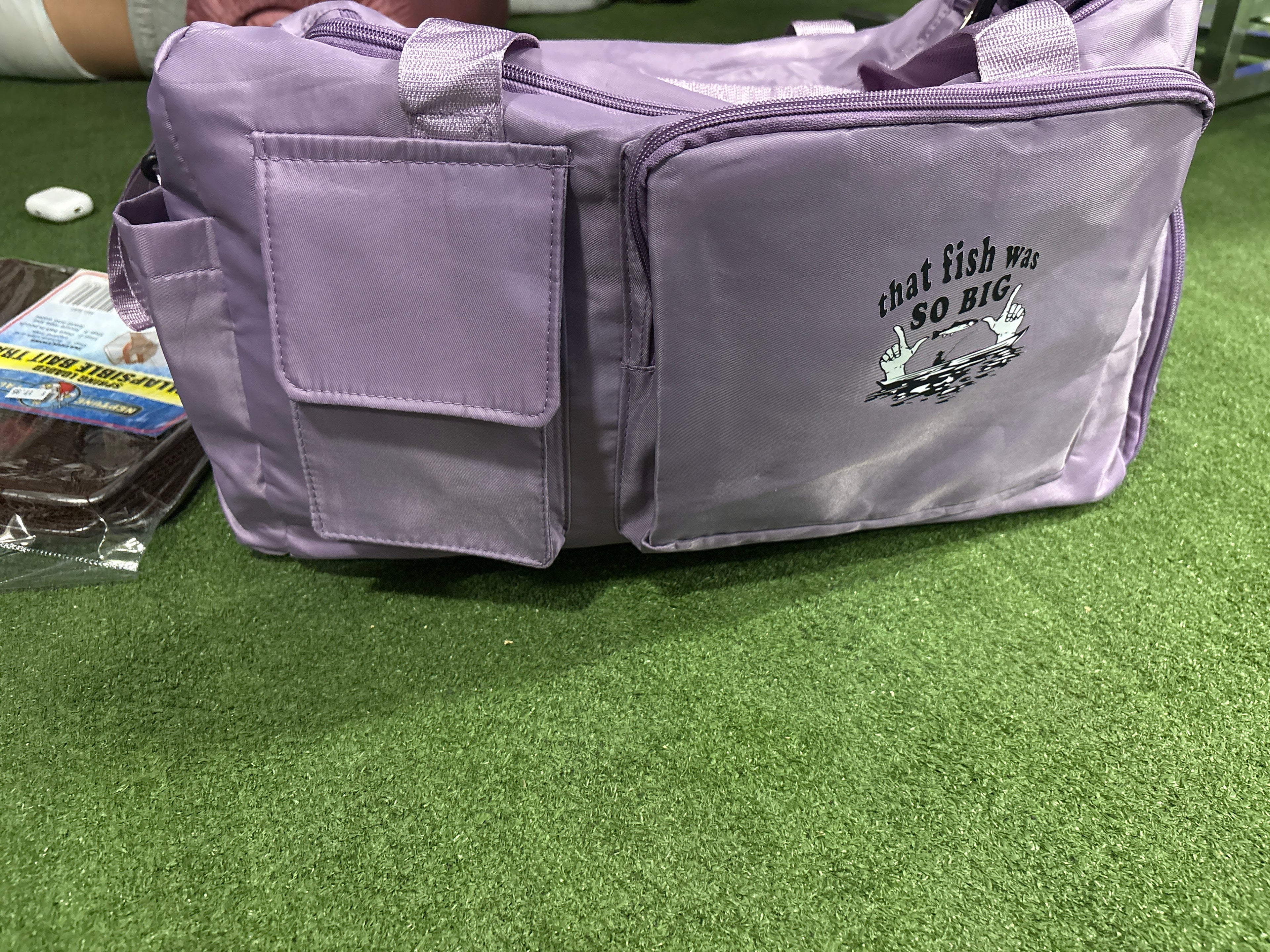 Purple tackle bag