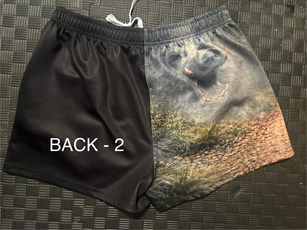 zip pocket footy shorts