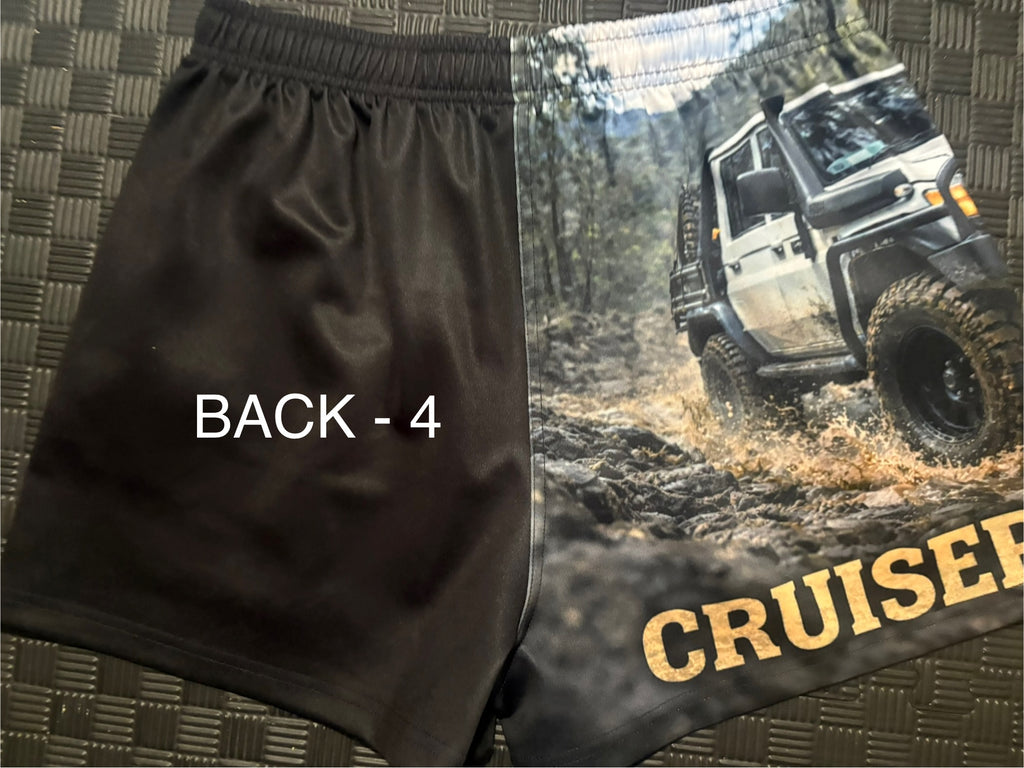 zip pocket footy shorts