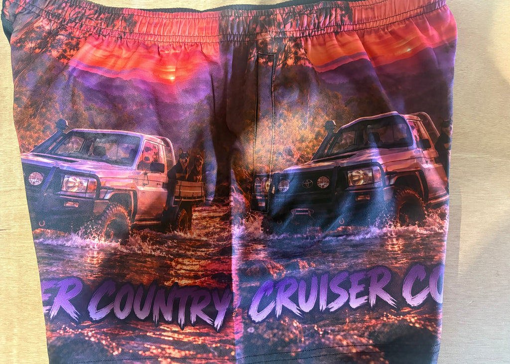 Footy shorts - Cruiser Country- purple
