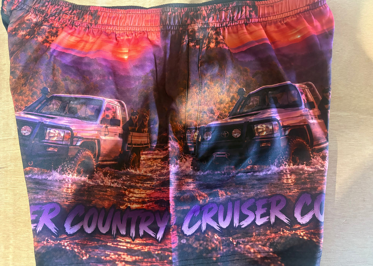 Footy shorts - Cruiser Country- purple