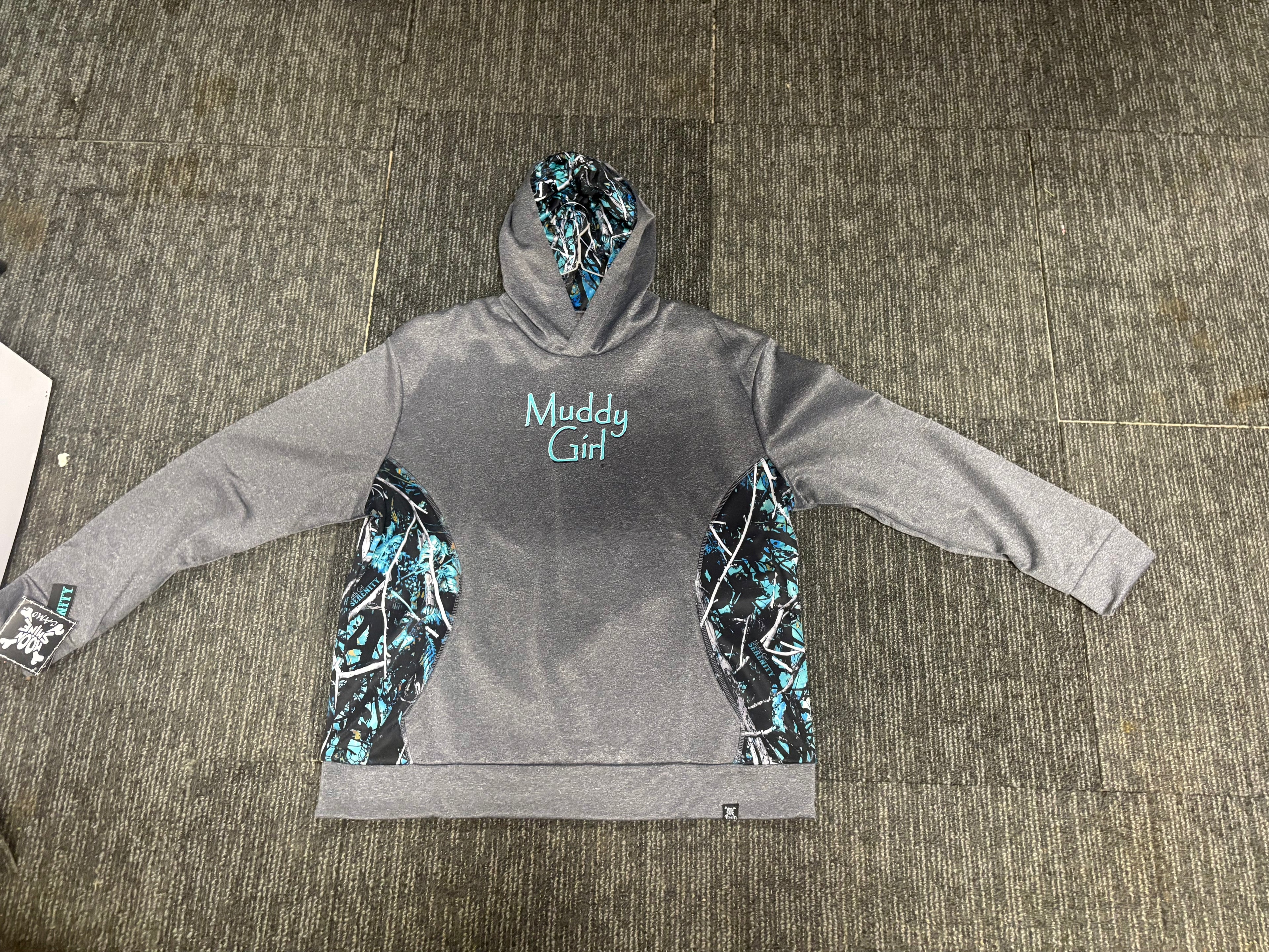 Grey camo muddy girl hoodie