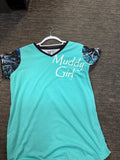 Muddy girl v neck t - camo