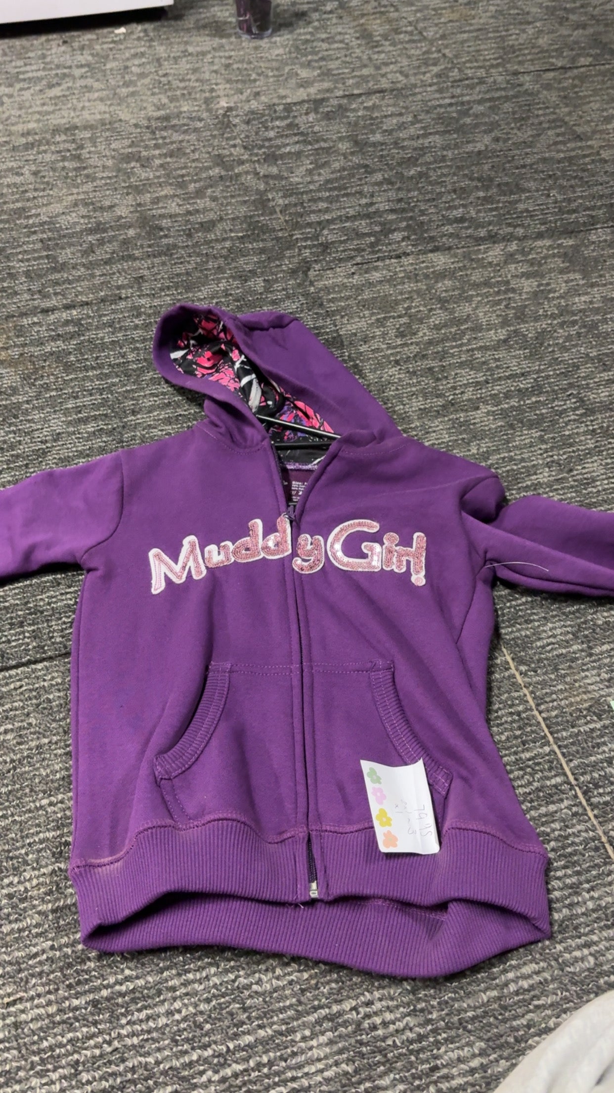 Muddy girl kids zip jumpers