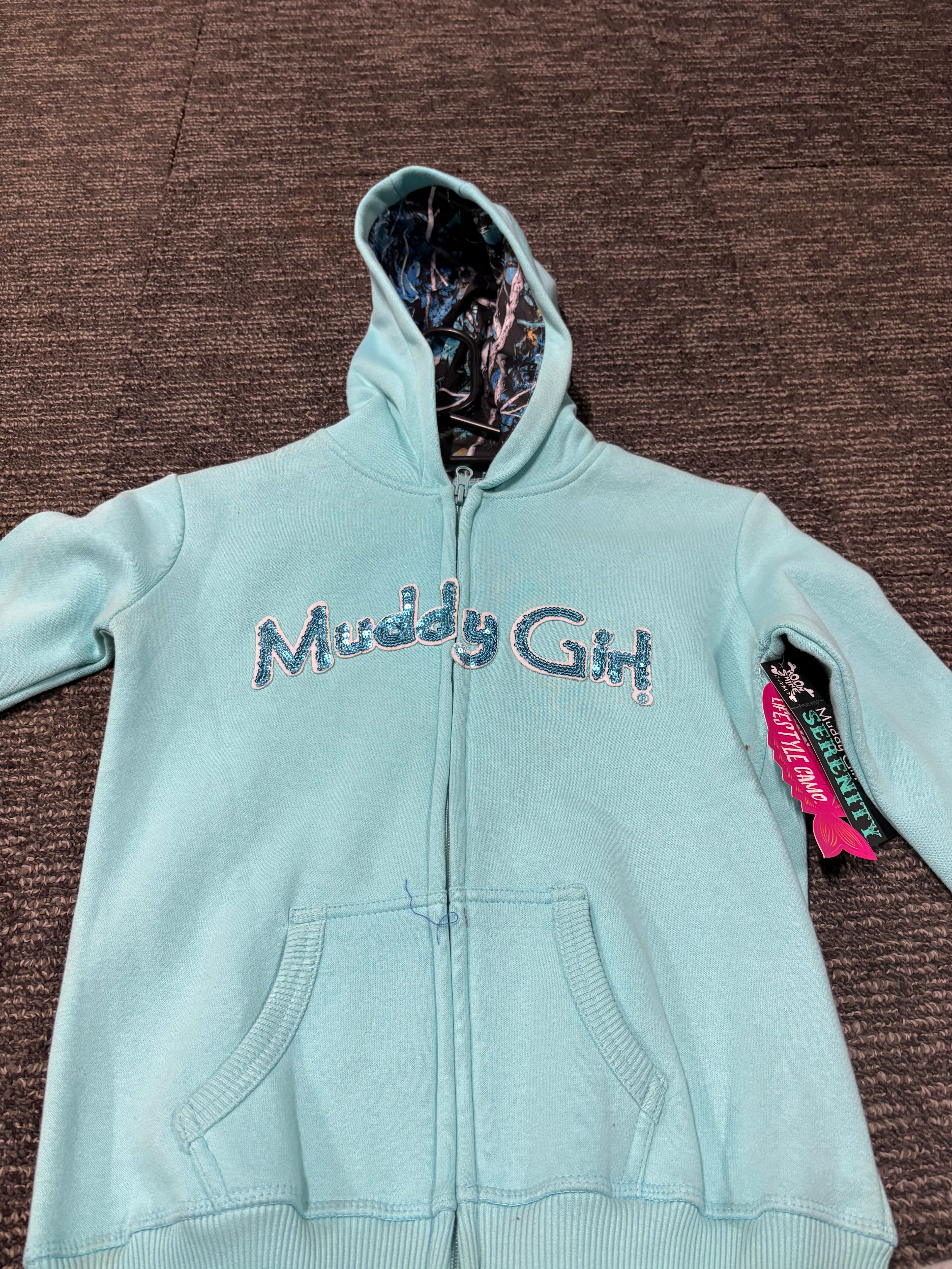 Muddy girl kids zip jumpers