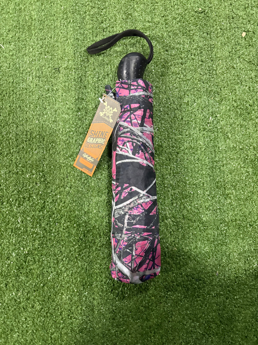 Pink camo umbrella