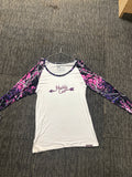 Long sleeve white/camo tee