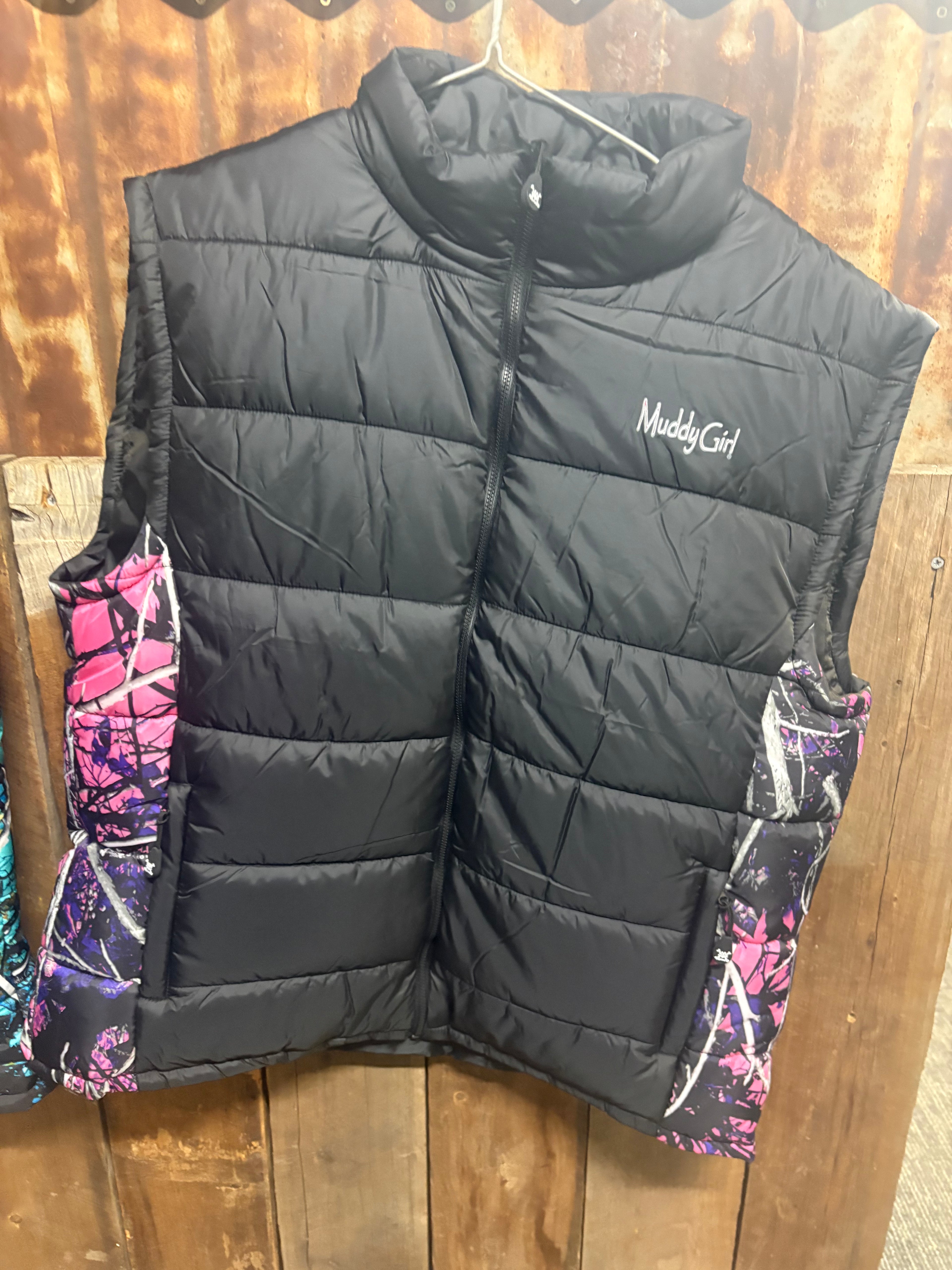 Muddy girl puffer vest
