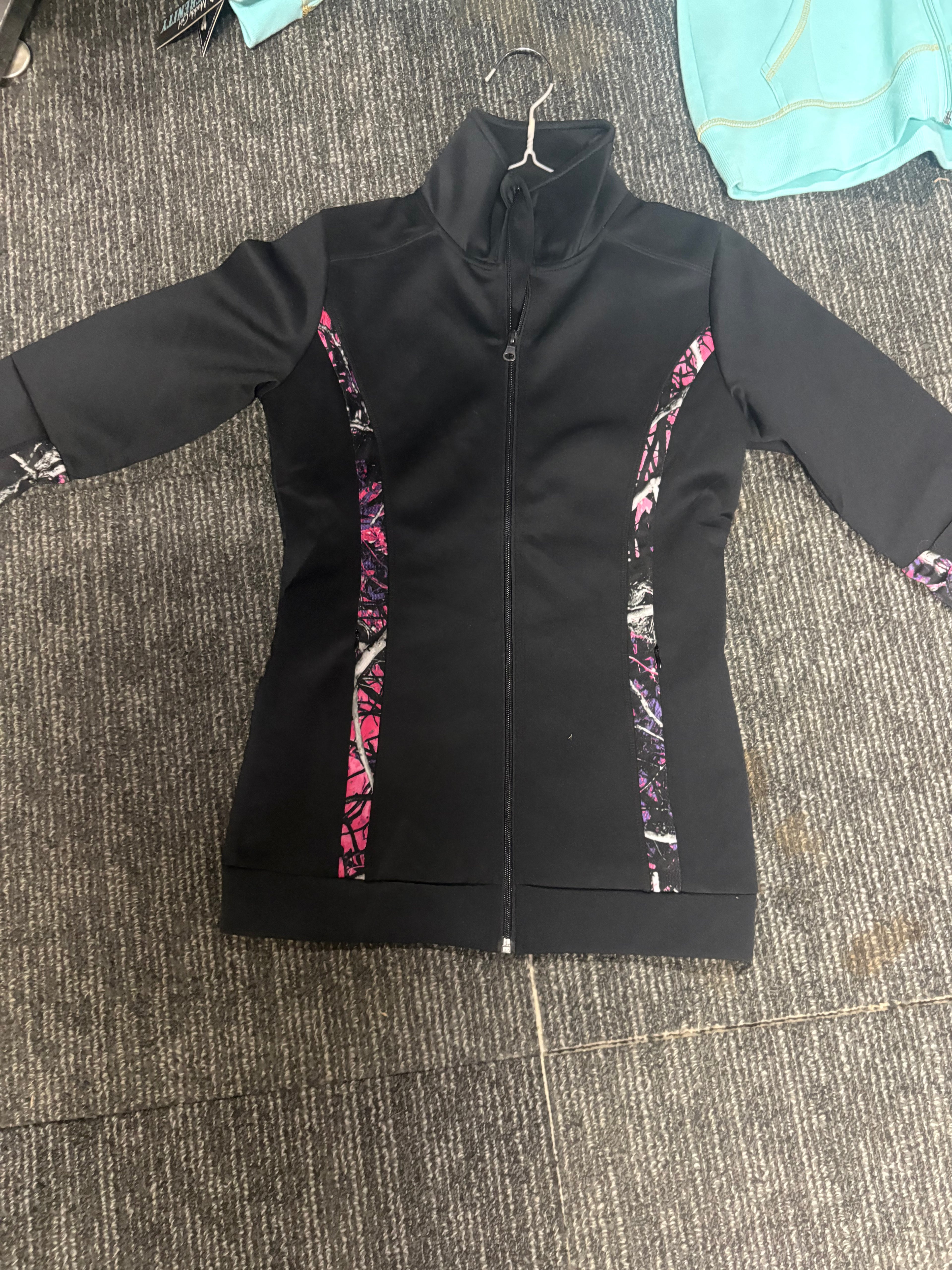 Pink and black camo activewear jacket