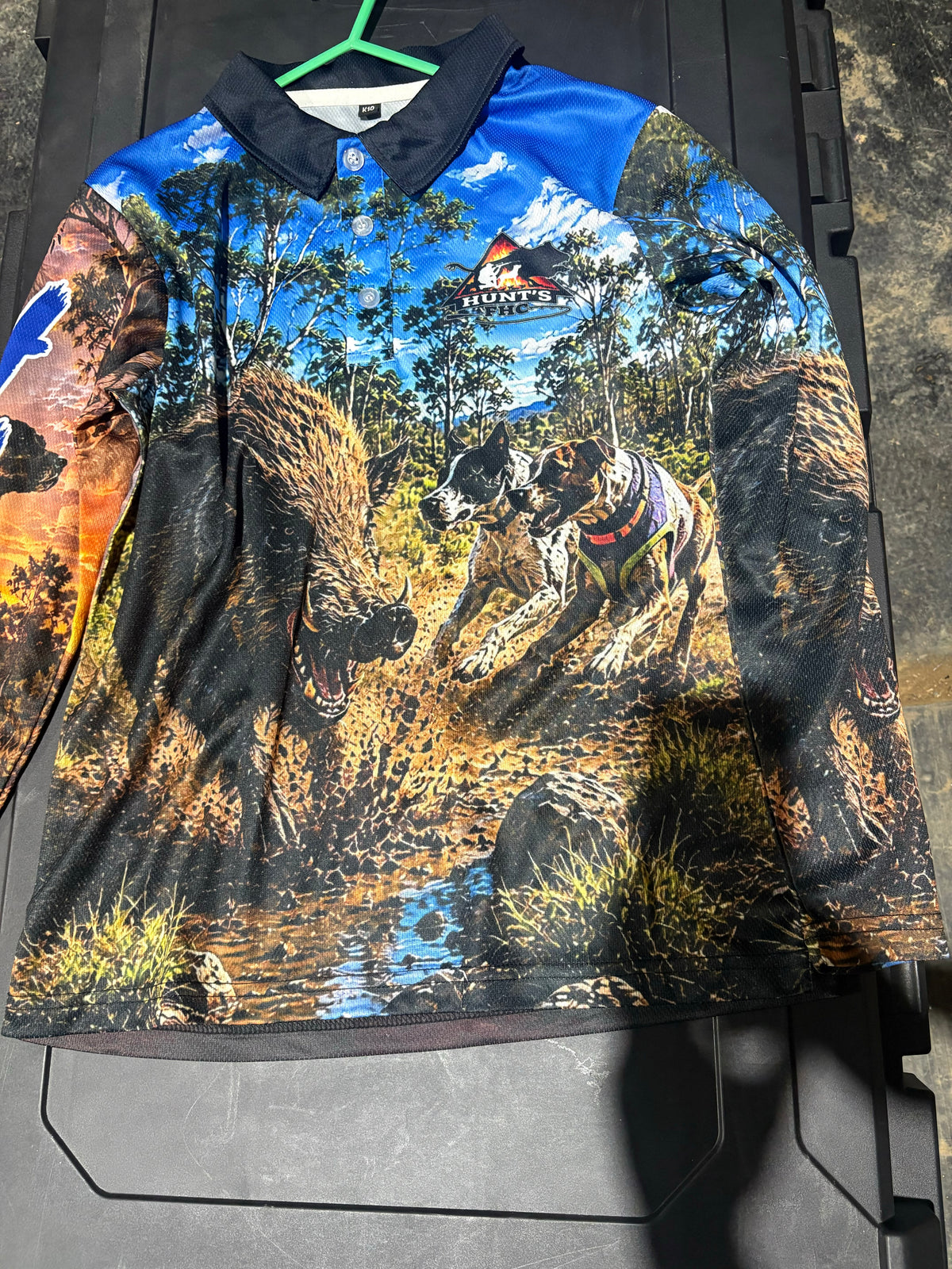 Fishing shirt - hunting/blue-Kids