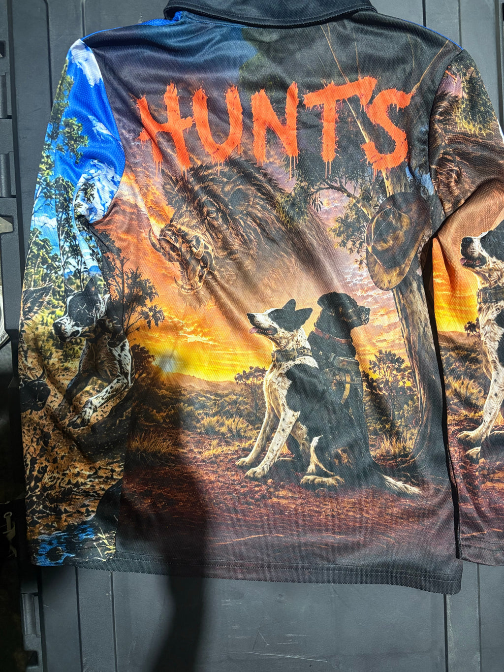 Fishing shirt - hunting/blue-Kids