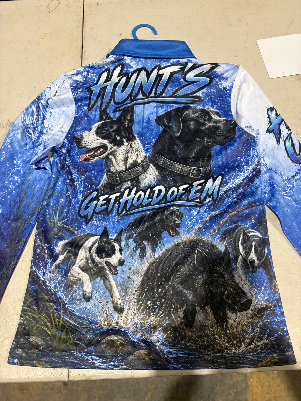 Fishing shirt - fish/2dogs - Kids