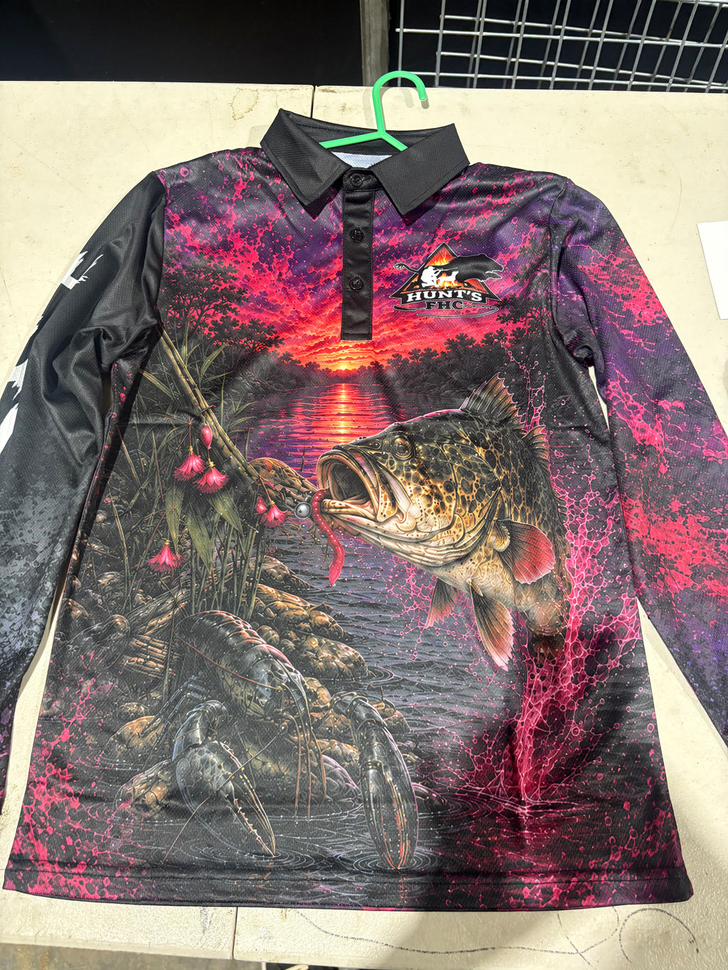 Fishing shirt - pink -kids