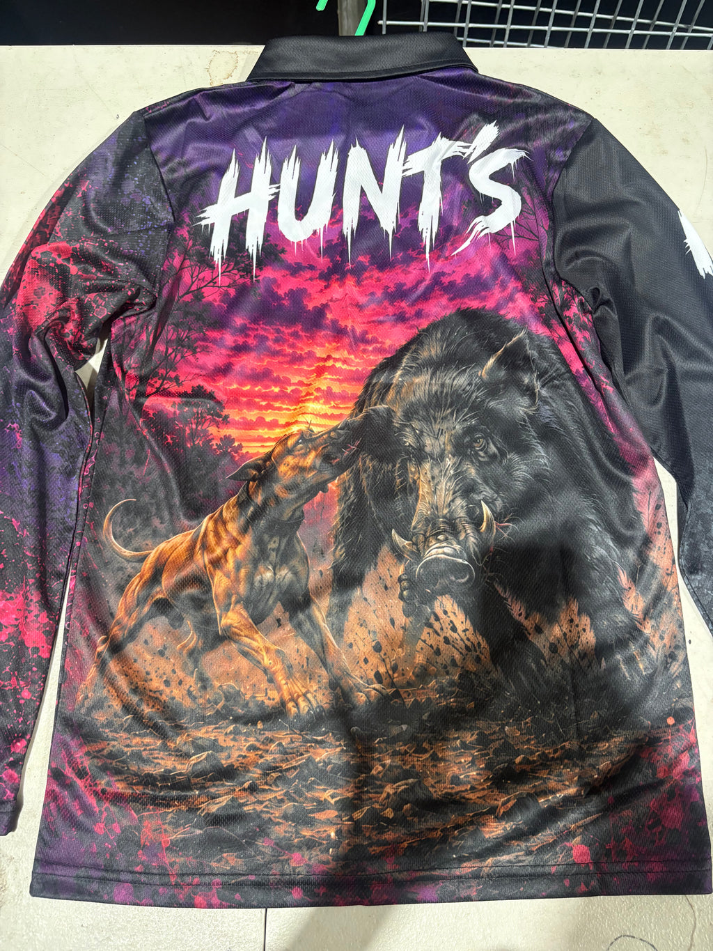 Fishing shirt - pink -kids