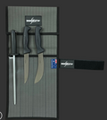 SICUT 4 Piece Standard Knife Package – Black Handle