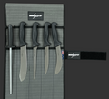 Sicut All Purpose Knife Package – 5 Piece Set with Canvas Wrap – Glow In Dark Handle – Black Handle